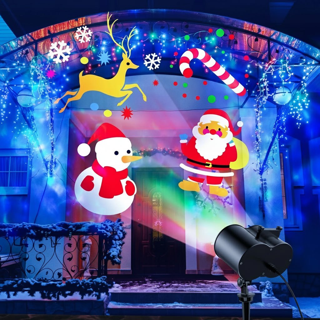 Outdoor Christmas Lights Projector With 16 Motifs 10598660440328-1