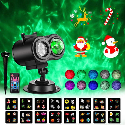 Outdoor Christmas Lights Projector With 16 Motifs 10598660440328-1
