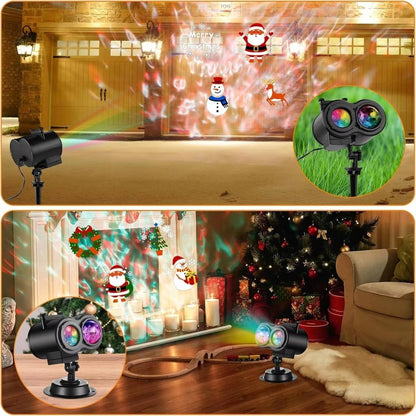 Outdoor Christmas Lights Projector With 16 Motifs 10598660440328-1