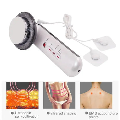 3-in-1 Ultrasonic EMS Fat Burner Face &amp; Body Massager