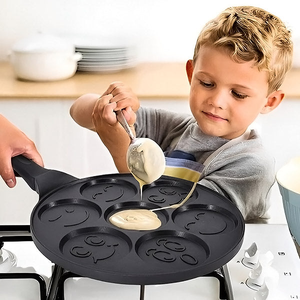 Nonstick Smiley Pancake Maker for Fun and Delicious Family Breakfasts 15101086040390-1