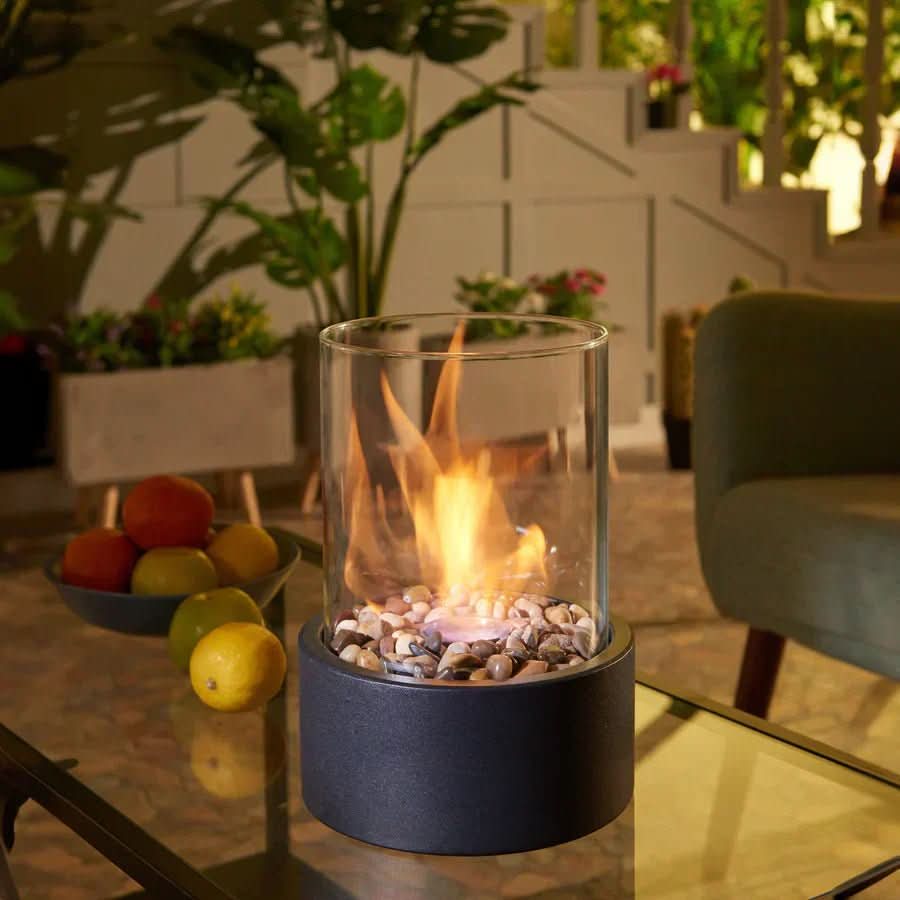 Modern Table Fireplace With Real Flames & Smokeless Bioethanol Firing 10373524881672-1