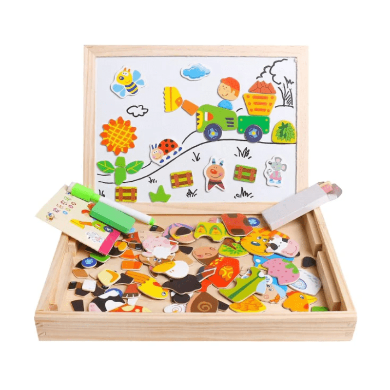 Artiblox – 2-In-1 Montessori Drawing Board With Magnetic Board & Chalkboard For Children 10592540918024-1