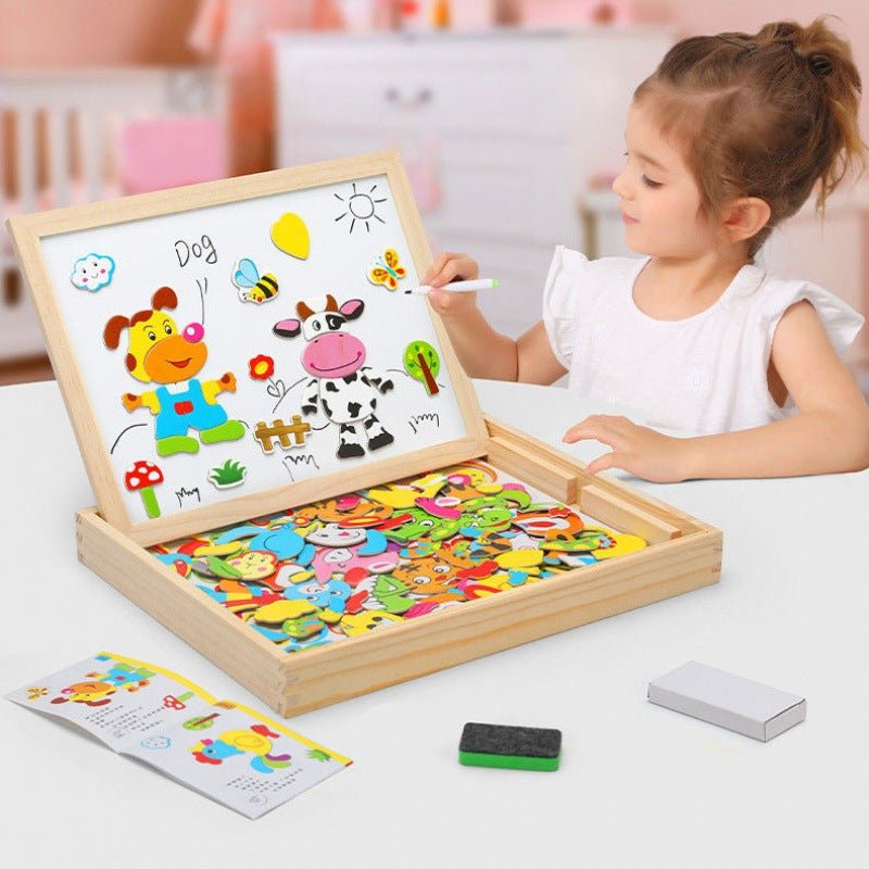 Artiblox – 2-In-1 Montessori Drawing Board With Magnetic Board & Chalkboard For Children 10592540918024-1