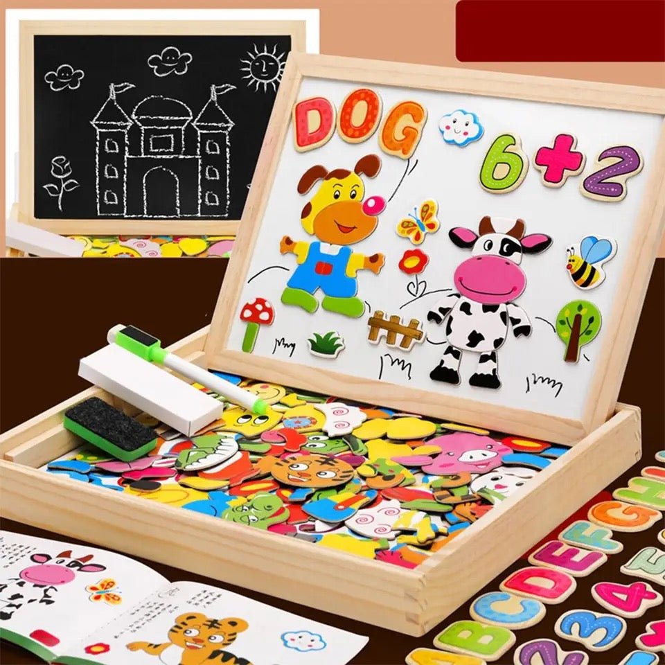 Artiblox – 2-In-1 Montessori Drawing Board With Magnetic Board & Chalkboard For Children 10592540918024-1