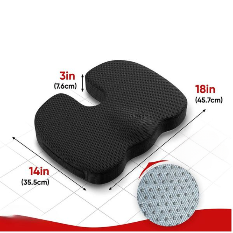 Memory Foam Orthopedic Seat Cushion Ergonomic Support For Pain Relief 14917405212998-1