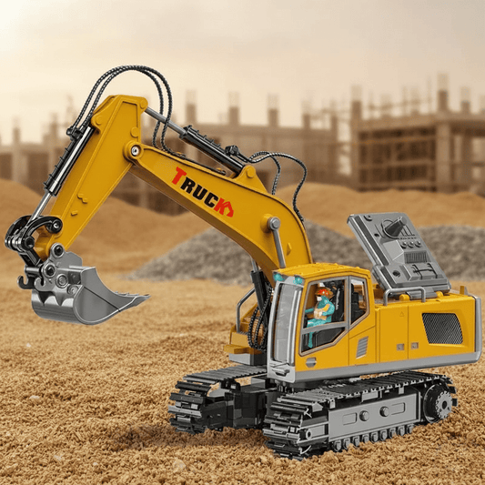 Baupower – Remote-Controlled Excavator Made Of Metal Alloy With Light And Sound Effects 10604106481928-1