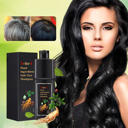Natural Black Herbal Hair Dye Shampoo - Nourishing And Gentle Formula 14906060079430-1