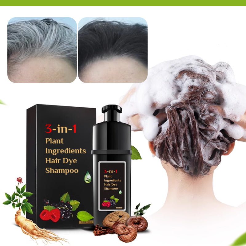 Natural Black Herbal Hair Dye Shampoo - Nourishing And Gentle Formula 14906060079430-1