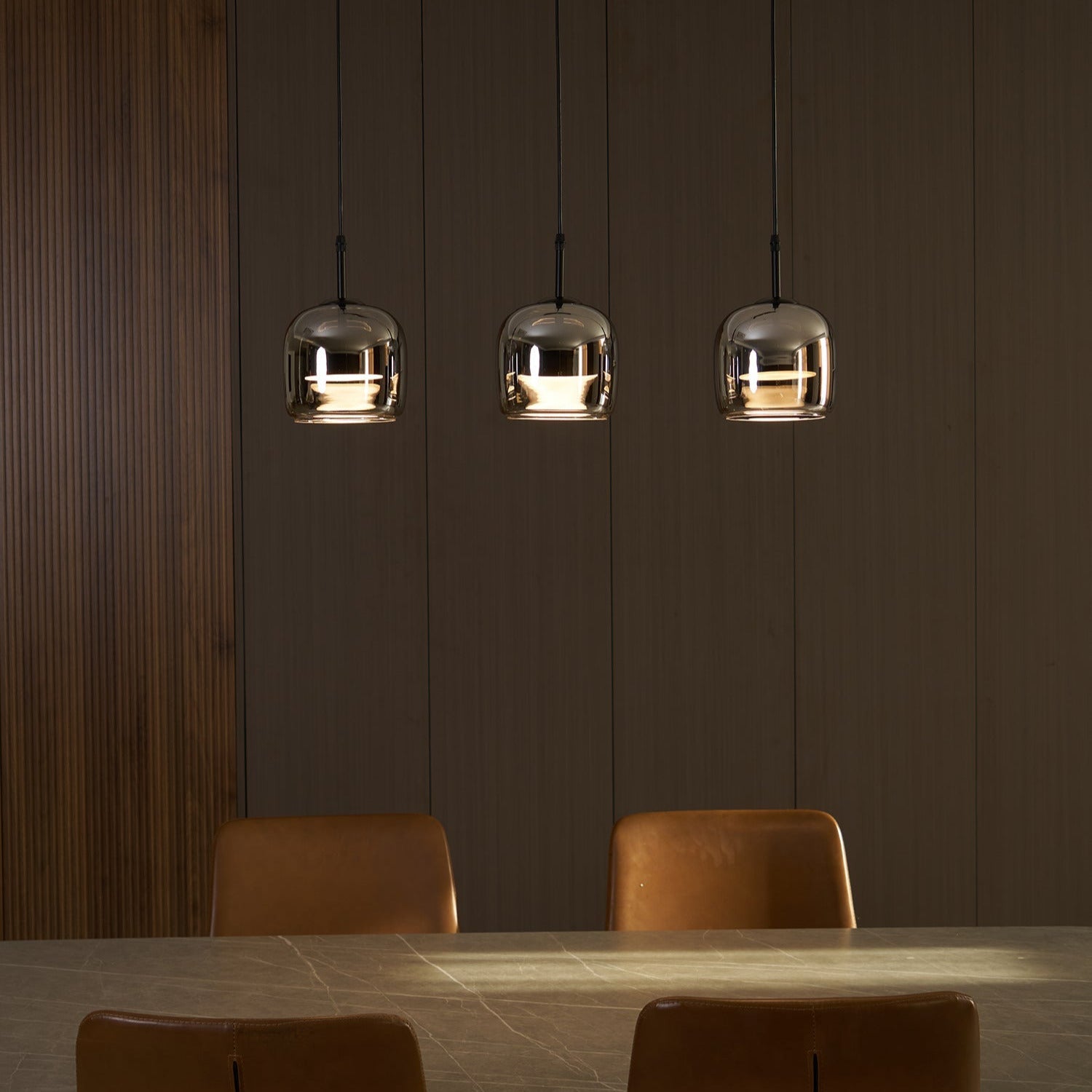 Modern Glass and Metal Pendant Light – Adjustable Chain Ceiling Fixture 10207256084819-1