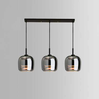 Modern Glass and Metal Pendant Light – Adjustable Chain Ceiling Fixture 10207256084819-1