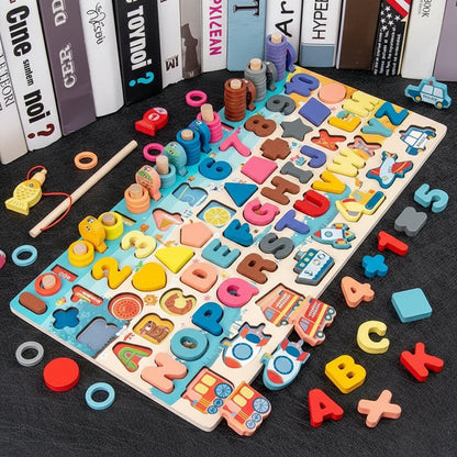 Smartfish – Educational Montessori Puzzle Board For Counting & Matching 10593607942408-1