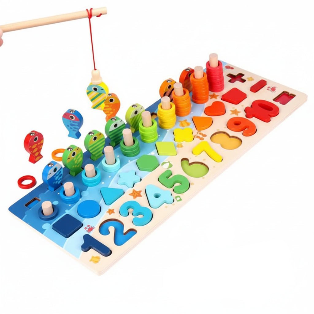 Smartfish – Educational Montessori Puzzle Board For Counting & Matching 10593607942408-1