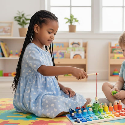 Smartfish – Educational Montessori Puzzle Board For Counting & Matching 10593607942408-1