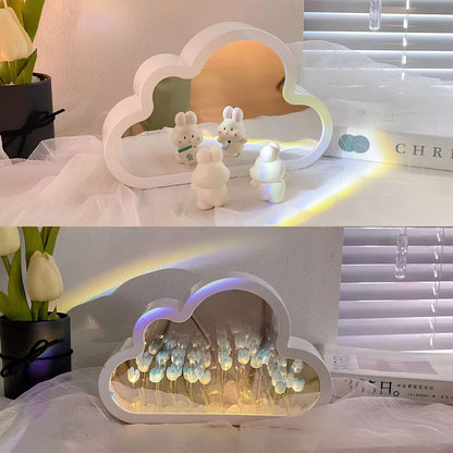 Eternal Cloud Mirror Tulips - LED Mirror With Infinity Effect 9961777398093-1