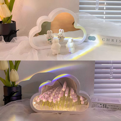 Eternal Cloud Mirror Tulips - LED Mirror With Infinity Effect 9961777398093-1