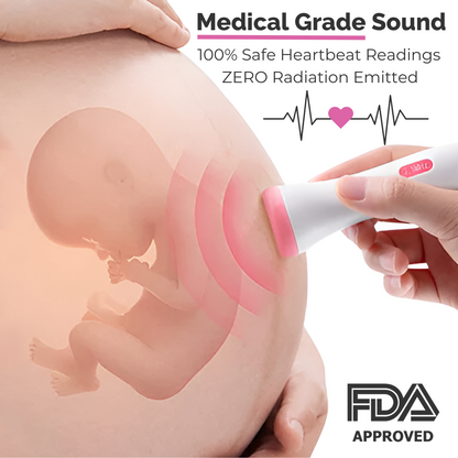 Fetal Doppler Baby Heartbeat Monitor Listen and Bond at Home 14886059344198-1