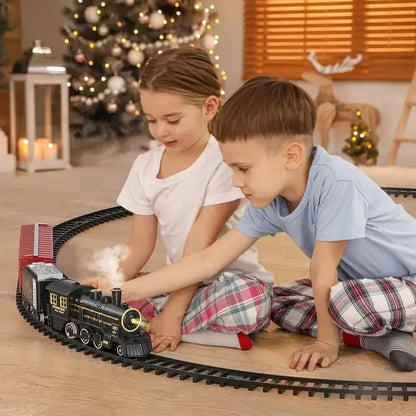 Electric Christmas Train Set - Festive Toy With Flexible Tracks For Magical Winter Evenings 10175725994248-1