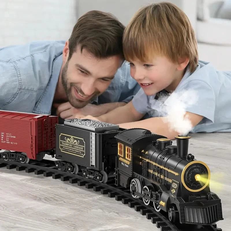 Electric Christmas Train Set - Festive Toy With Flexible Tracks For Magical Winter Evenings 10175725994248-1