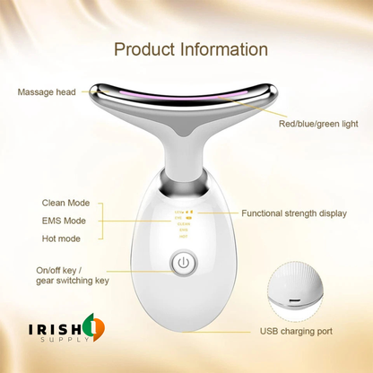 Anti-Aging Facial Device with LED Light, Warmth & Vibration 8073736388891-1