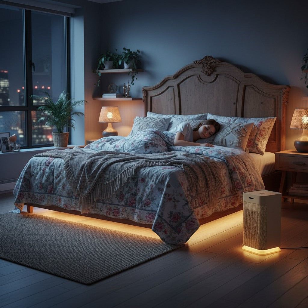 Silent Portable Ceramic Heater – PTC Electric Fan with Adjustable Heat and Night Light 10165751841107-1