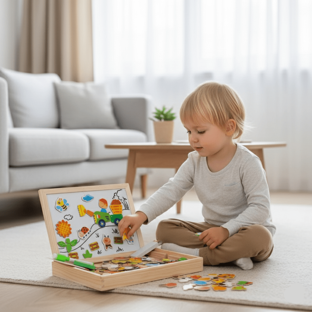 Artiblox – 2-In-1 Montessori Drawing Board With Magnetic Board & Chalkboard For Children 10592540918024-1