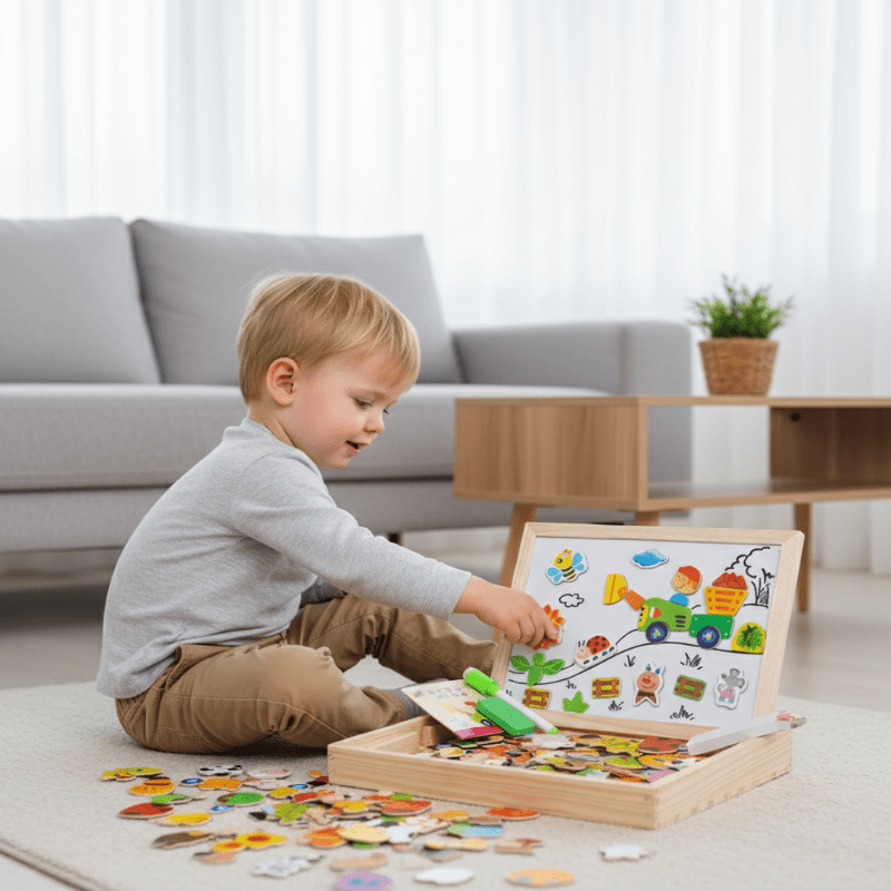 Artiblox – 2-In-1 Montessori Drawing Board With Magnetic Board & Chalkboard For Children 10592540918024-1