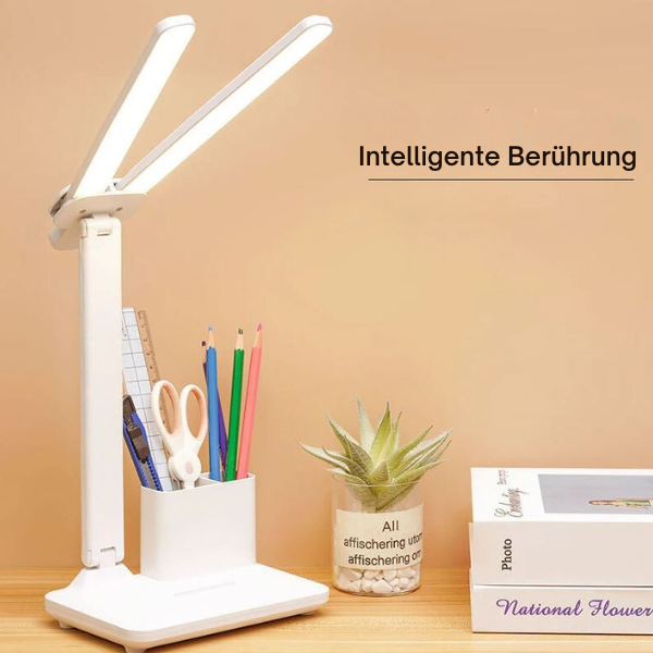 Dual-Head Dimmable Led Desk Lamp With 180° Rotation, Usb Rechargeable 14902375121222-1