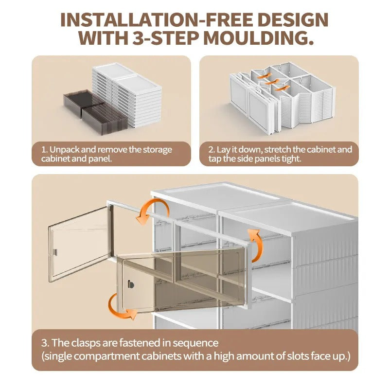 Stackable Clear Storage Organizer For Shoes Closet Neat Home Arrangement 8518580633757-1