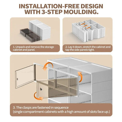 Stackable Clear Storage Organizer For Shoes Closet Neat Home Arrangement 8518580633757-1