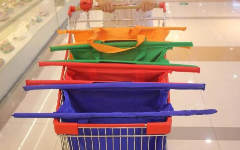 Reusable Foldable Shopping Cart Bags Set For Organized Grocery Trips 14933944205638-1
