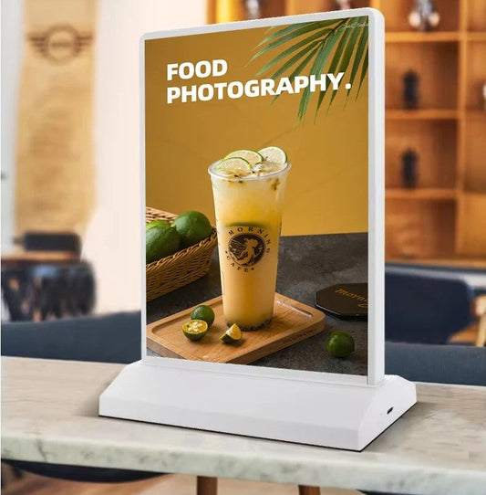 Double Sided Led Light Box Rechargeable A4 Display Stand 8456383430813-1