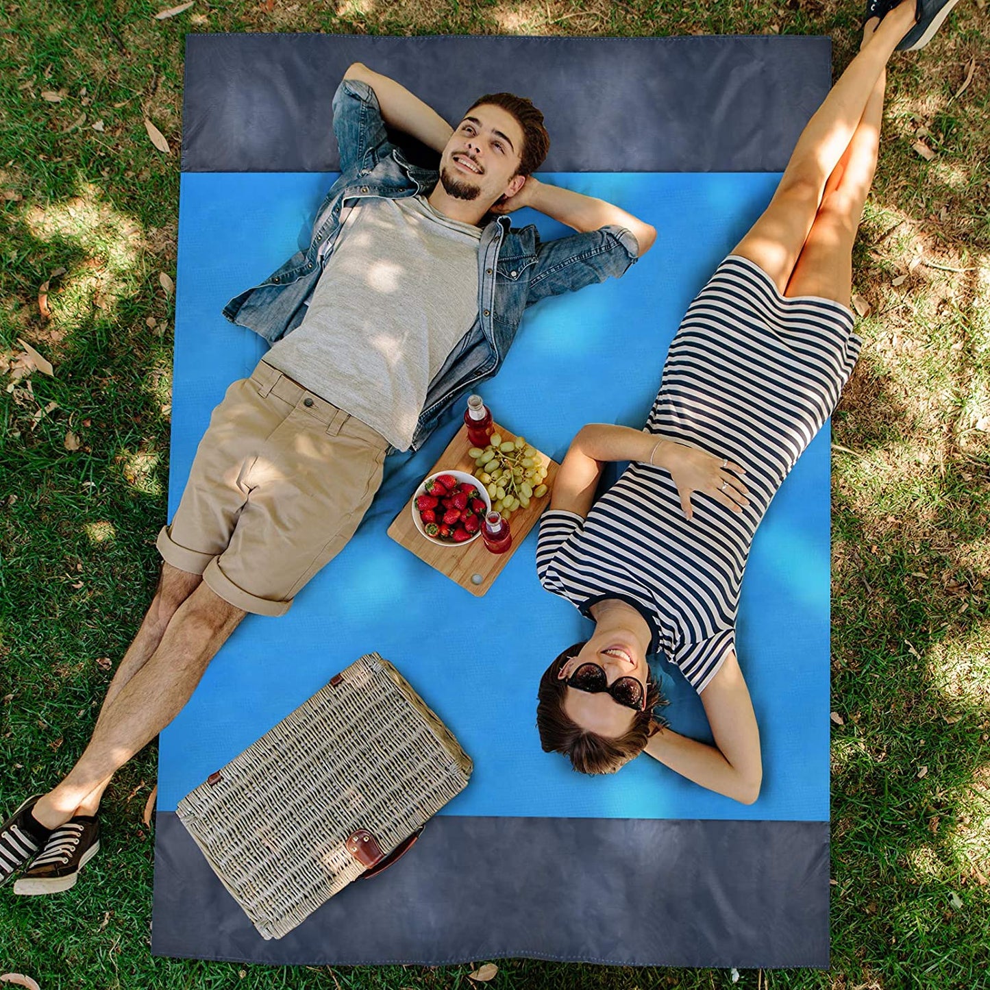 Sand Resistant Waterproof Beach Blanket Lightweight Portable Outdoor Comfort Mat 14933892923718-1