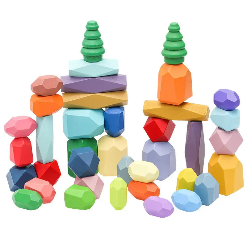 Wooden Color Balancing Stones for Toddlers’ Focus and Creativity 10799482732878-1