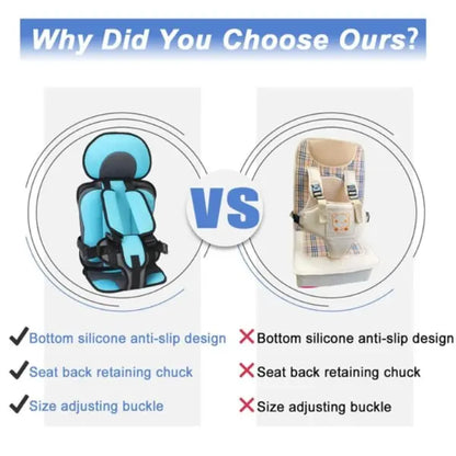Safe Portable Baby Car Seat with Belt Vest - 6 Months To 12 Years Old