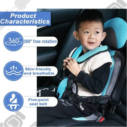 Safe Portable Baby Car Seat with Belt Vest - 6 Months To 12 Years Old