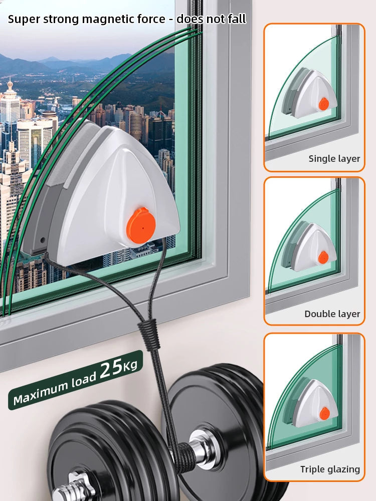 Magnetic Window Washer - Window Washing Has Never Been So Easy! 9980403417434-1