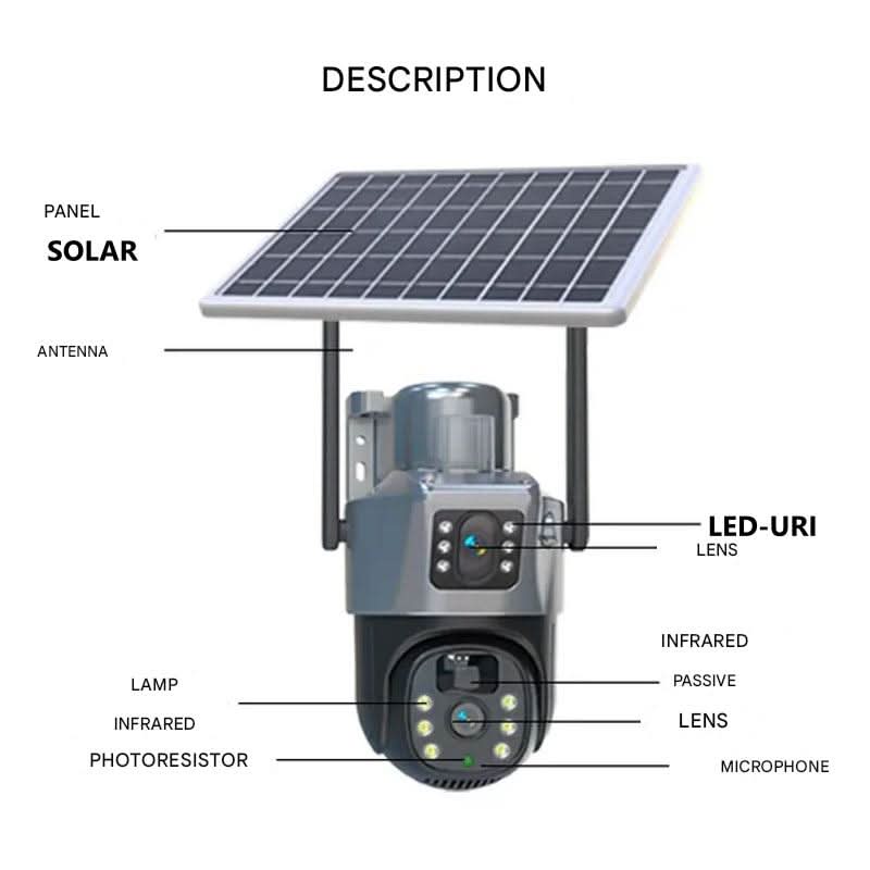 Solar 4K - Wireless Security Camera With Solar Panel & 360° All-Round View 10451910951176-1