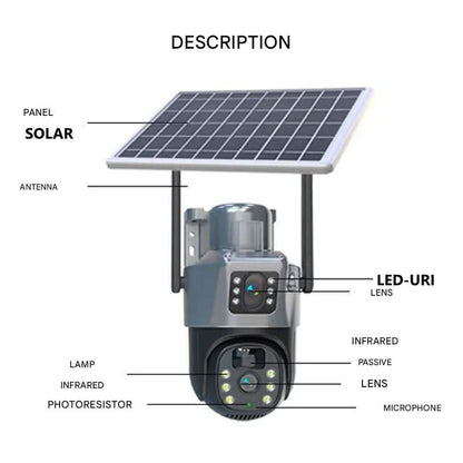 Solar 4K - Wireless Security Camera With Solar Panel & 360° All-Round View 10451910951176-1
