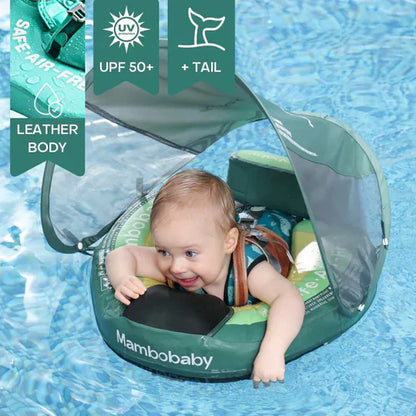 Inflatable Baby Swim Trainer With Sunshade Anti-Tip Design For Safety 14972385034566-1