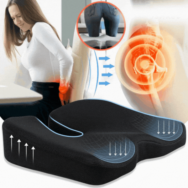 Memory Foam Orthopedic Seat Cushion Ergonomic Support For Pain Relief 14917405212998-1