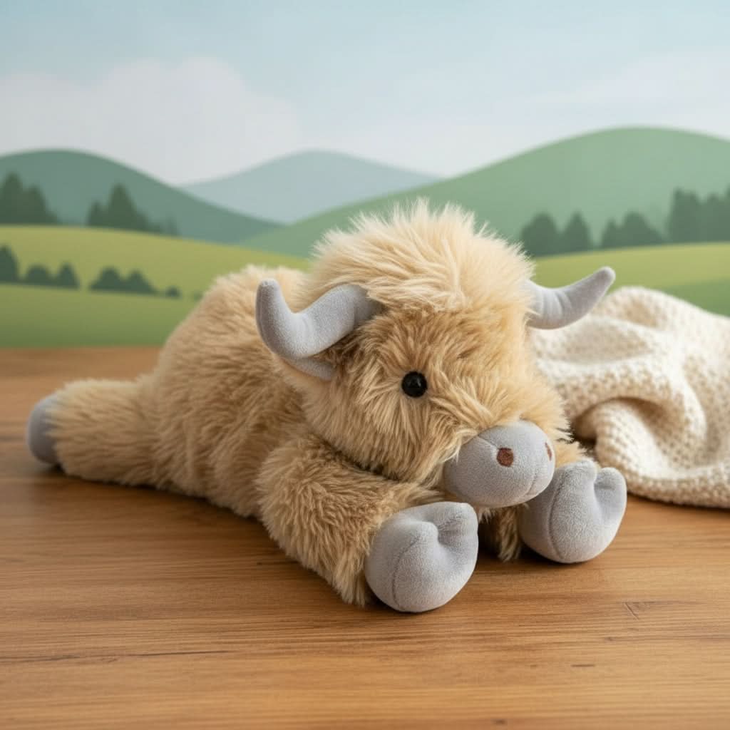 Heathermo – Enchanting Highland Cattle Plush Toy With Fluffy, Rustic Charm 10557653090568-1