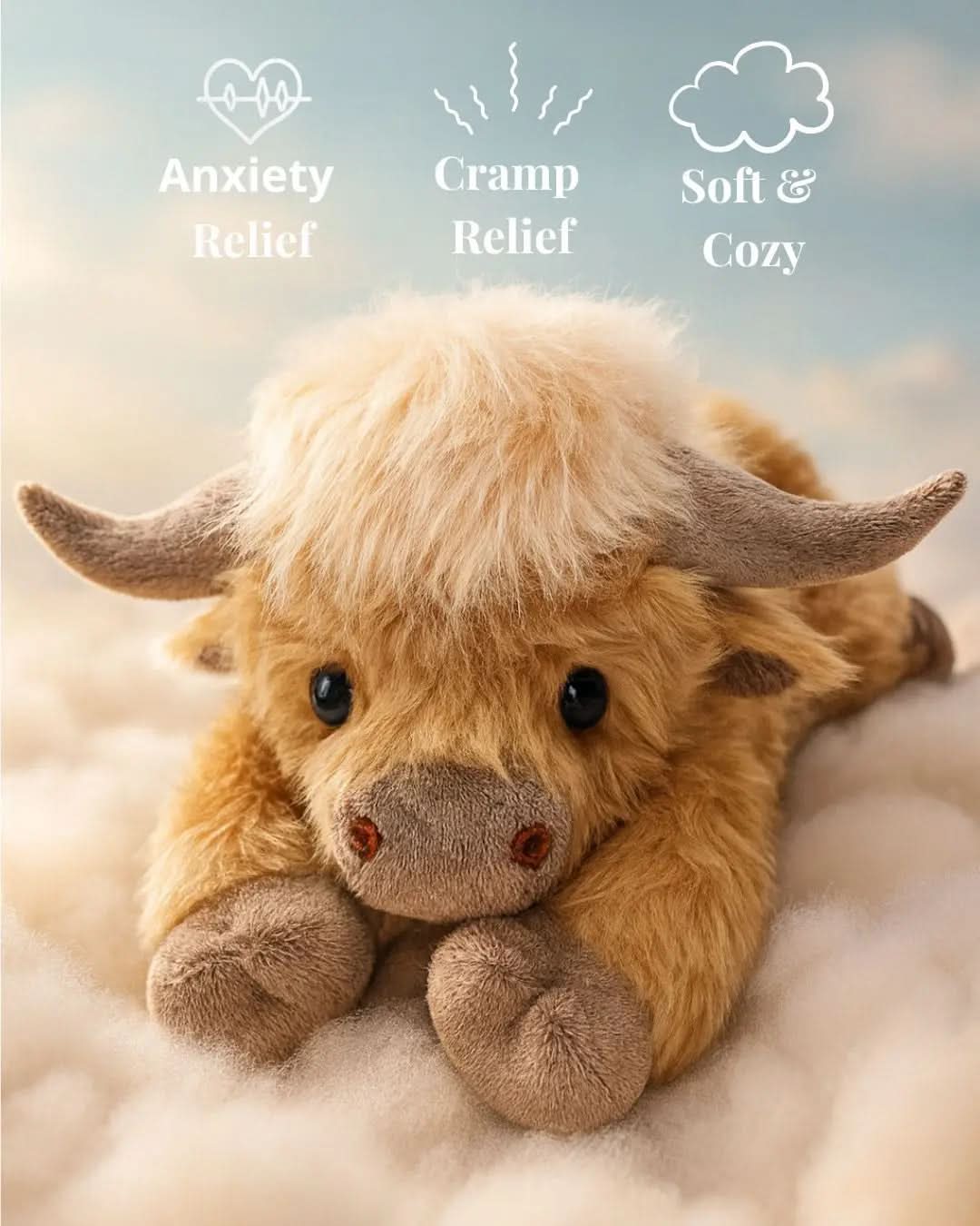 Heathermo – Enchanting Highland Cattle Plush Toy With Fluffy, Rustic Charm 10557653090568-1