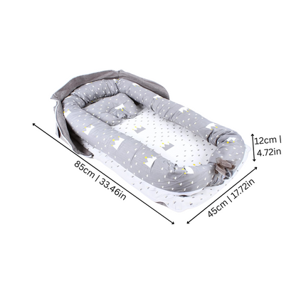 Compact Foldable Portable Baby Travel Crib With Washable Mattress Cover 15611592409437-1