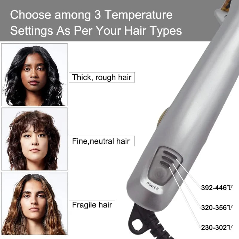 Max Rotating Hair Iron - 2 in 1 Hair Curler and Straightener