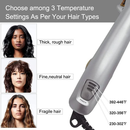 Max Rotating Hair Iron - 2 in 1 Hair Curler and Straightener