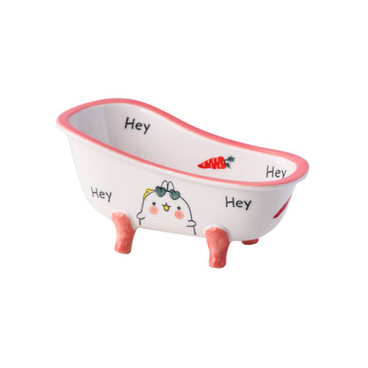 Vintage Ceramic Bathtub Bowl With Clawfoot Legs 11647634178316-1