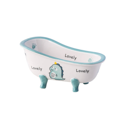 Vintage Ceramic Bathtub Bowl With Clawfoot Legs 11647634178316-1