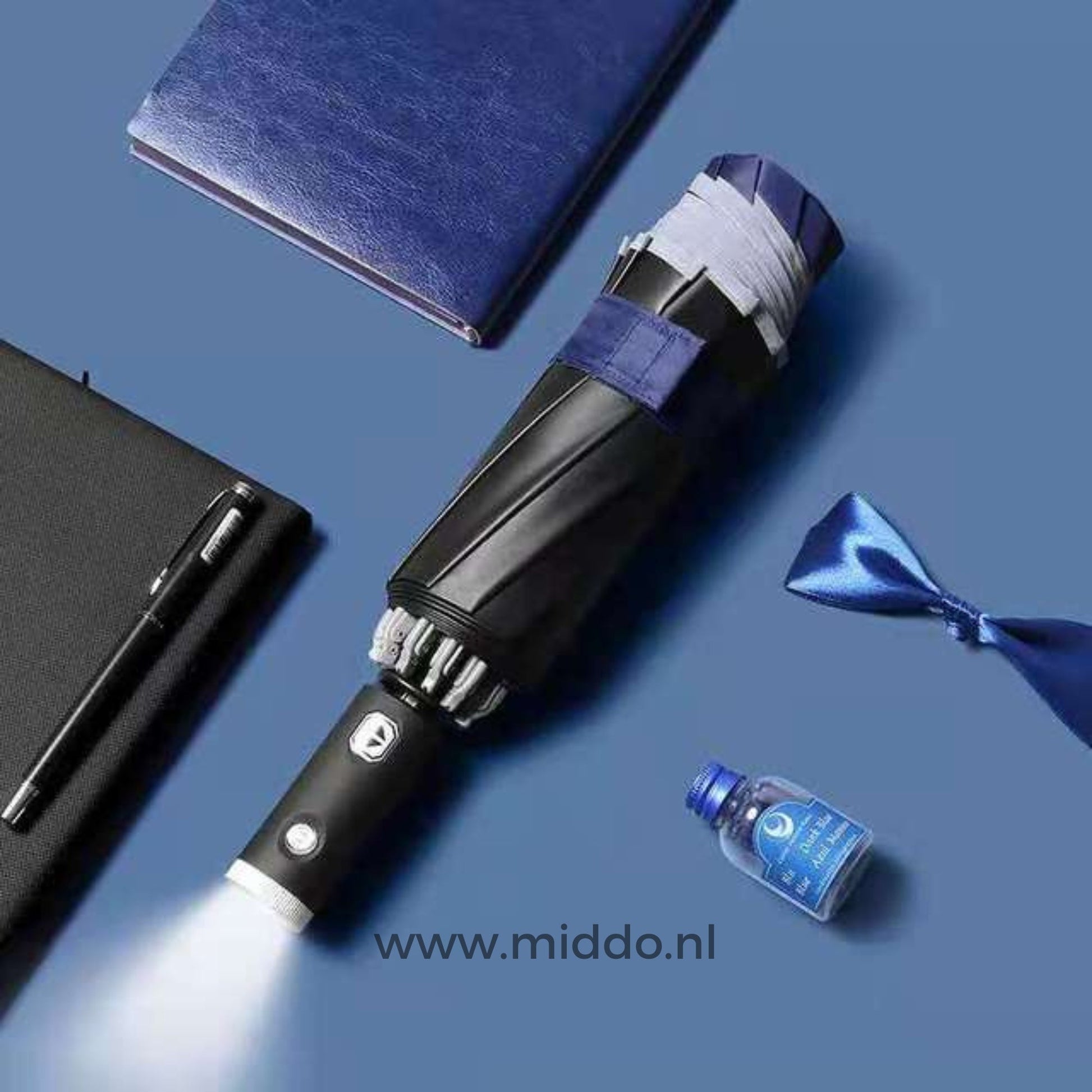 Automatic Reflective Windproof Umbrella With Water Repellent Compact Design 14886086607174-1