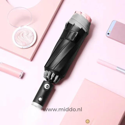 Automatic Reflective Windproof Umbrella With Water Repellent Compact Design 14886086607174-1